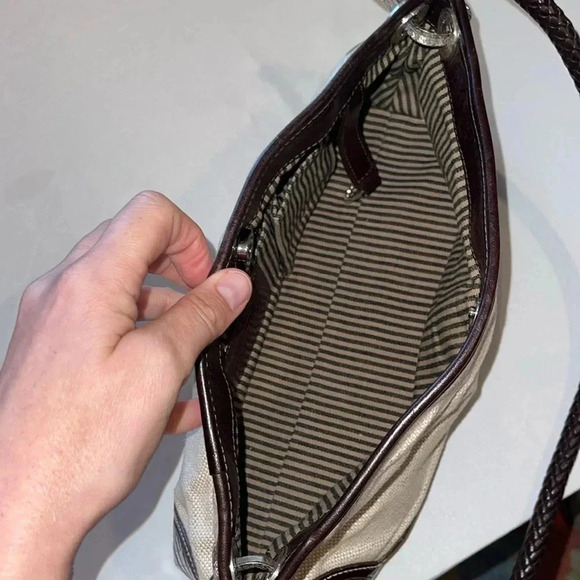 Brighton canvas and leather purse handbag shoulder bag excellent used condition - Picture 7 of 7